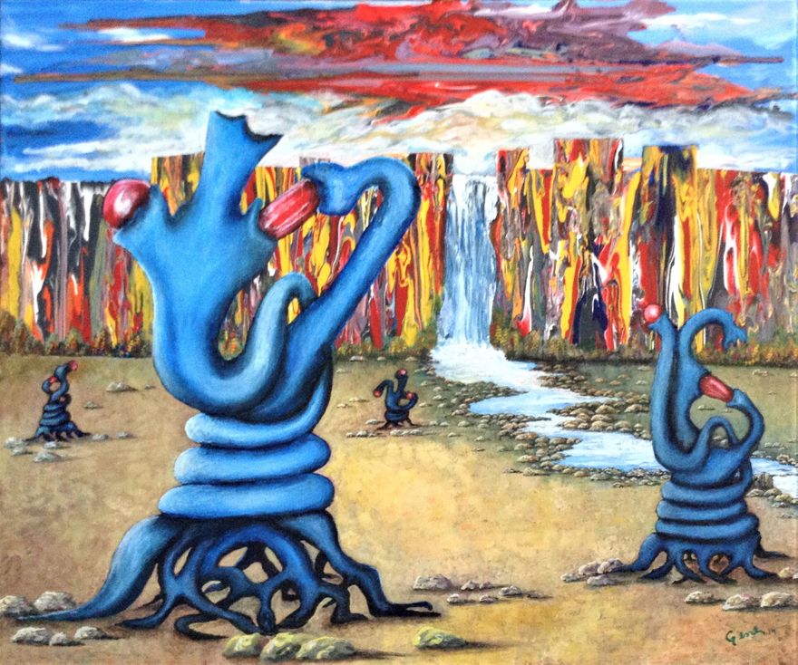 BLOOD TREE---20X24''-- ACRYLIC