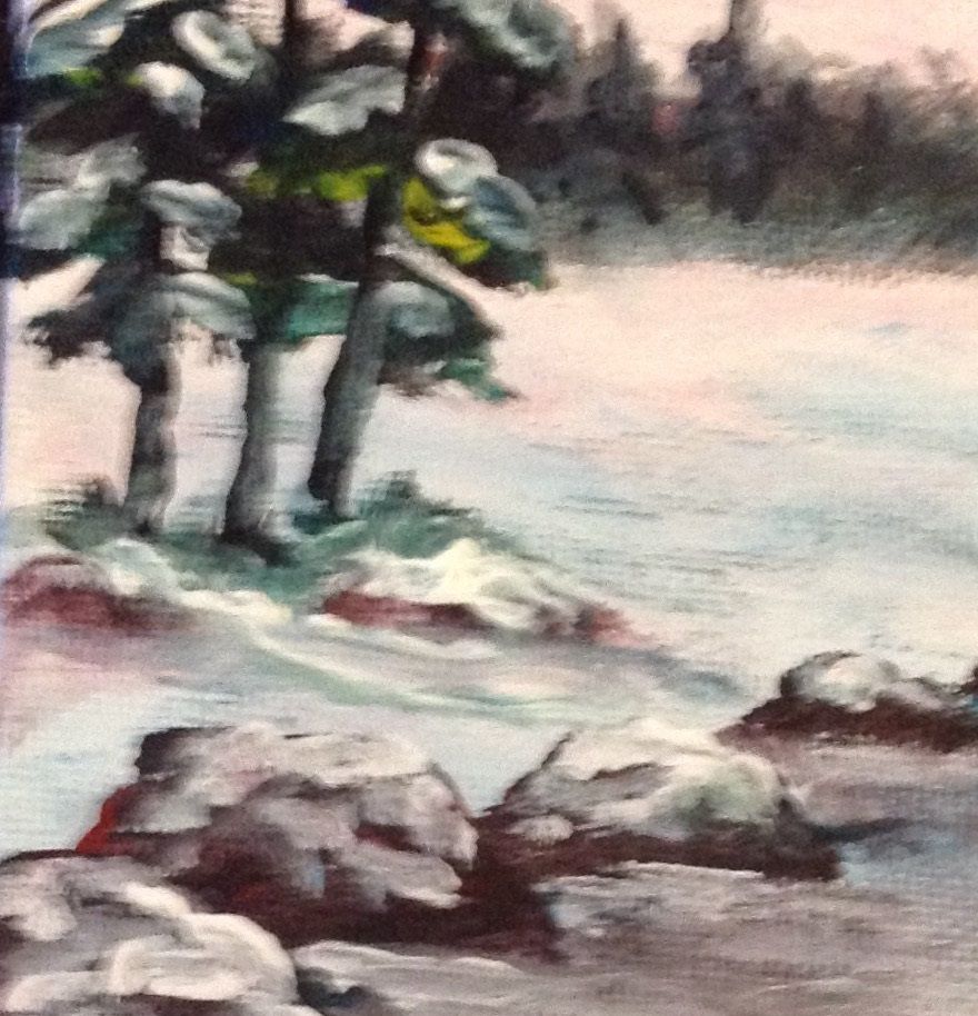 WINTER BROOK  24X30''  ACRYLIC