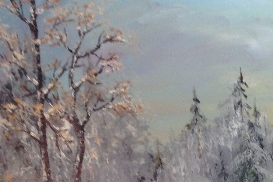WINTER COUPLES  24X36''  ACRYLIC