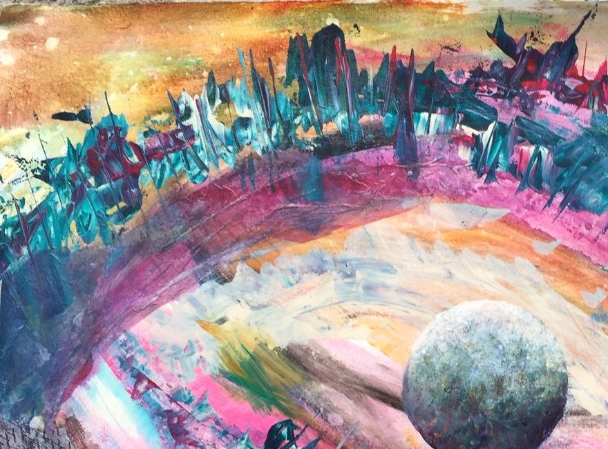 VISION  24X30''   MIXED TECHNIQUE  ACRYLIC
