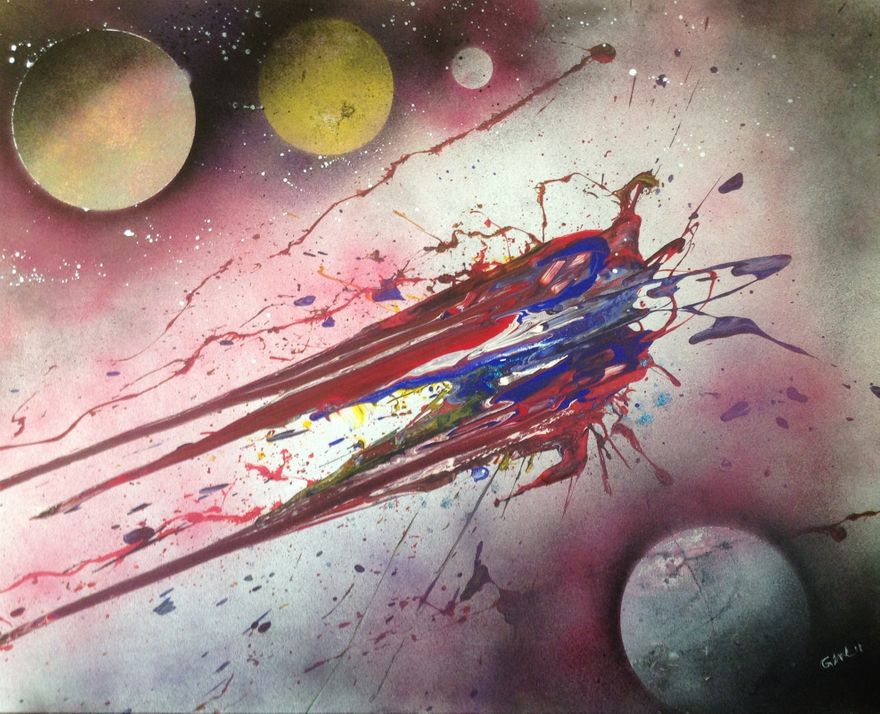 TURBULANCE  24x32in  Acrylic on canvas                           N$