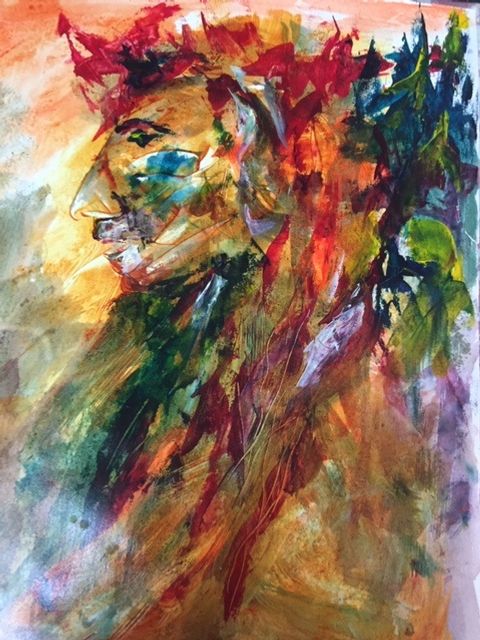 SPIRIT OF THE FOREST  24X32in Mixed technique               N$